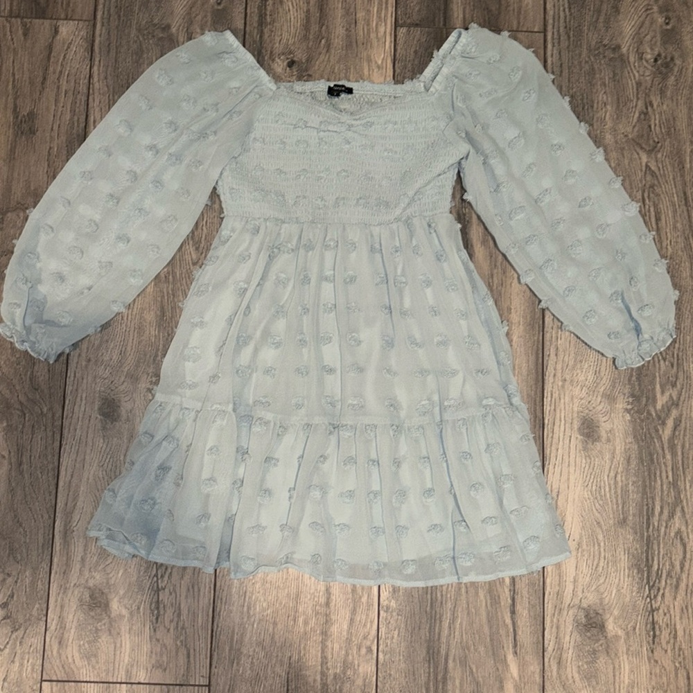 Green pom pom dress from Zunie’s